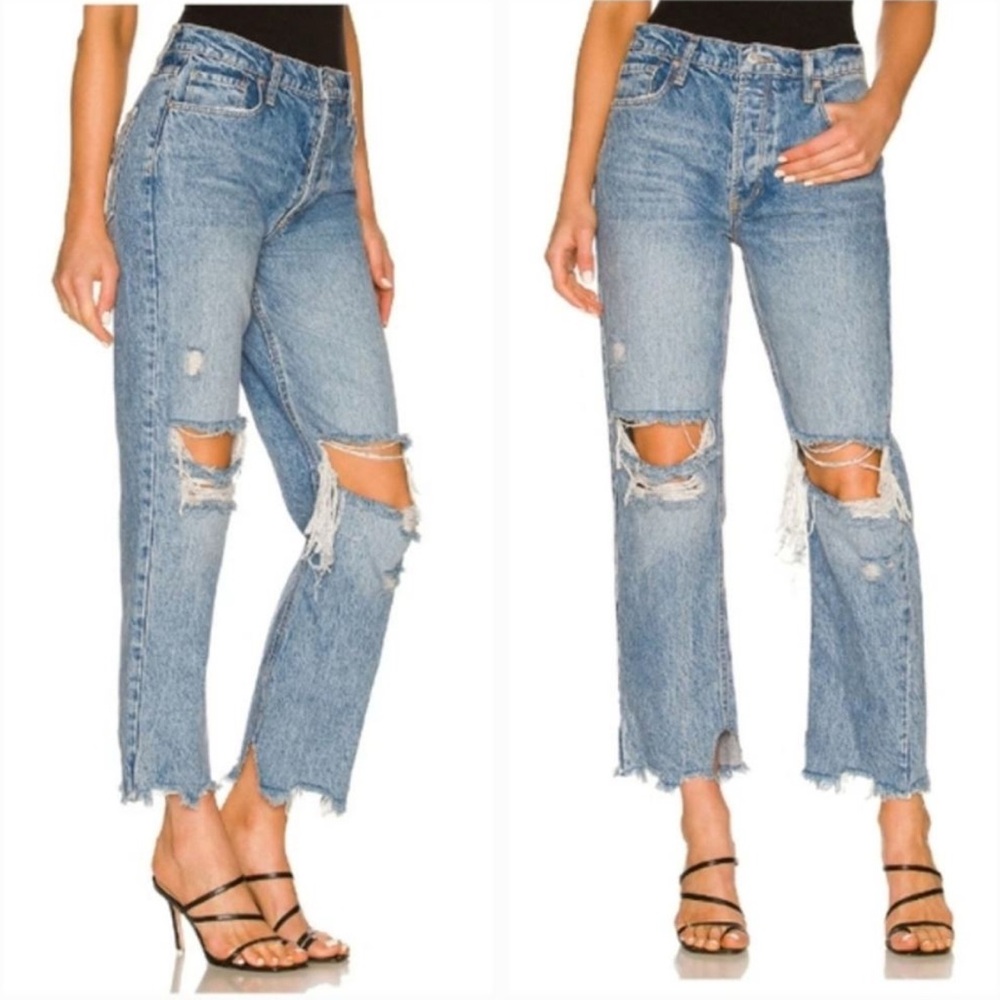 Free People We the Free Tapered Baggy Boyfriend Jeans 25
